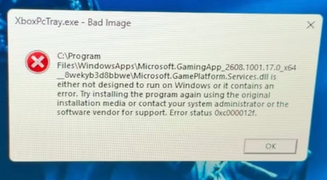 How to fix the XboxPcTray.exe - bad image error code - Microsoft Q&A