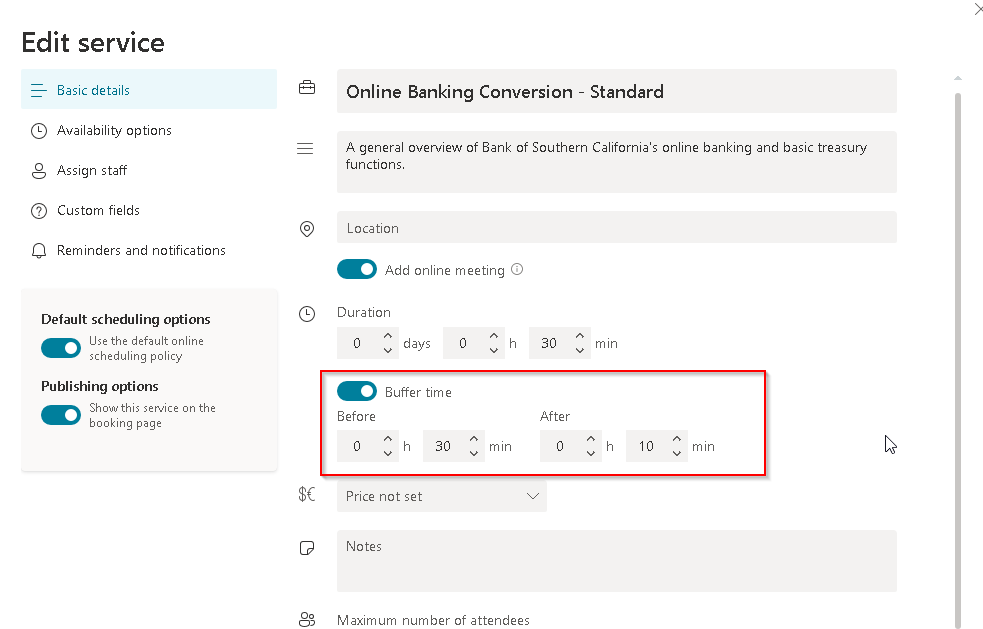 Microsoft Bookings - Increments not functioning on the half hour mark ...