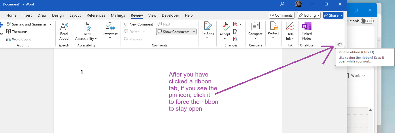 I can't find my ribbon tab to uncollapse my ribbon. How can I get my ...