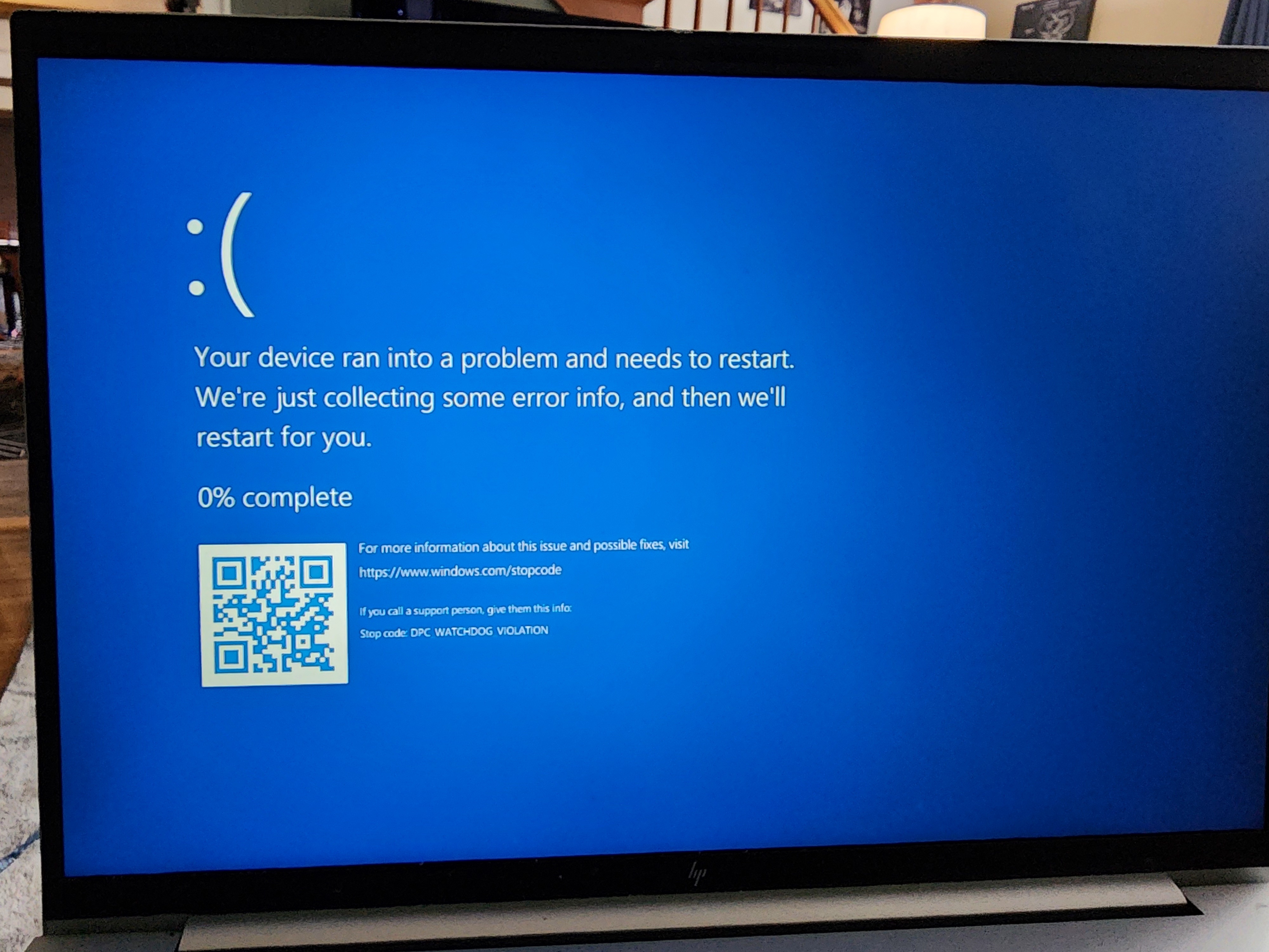 Constant DPC Watchdog Violations on new HP Elitebook - Microsoft Q&A