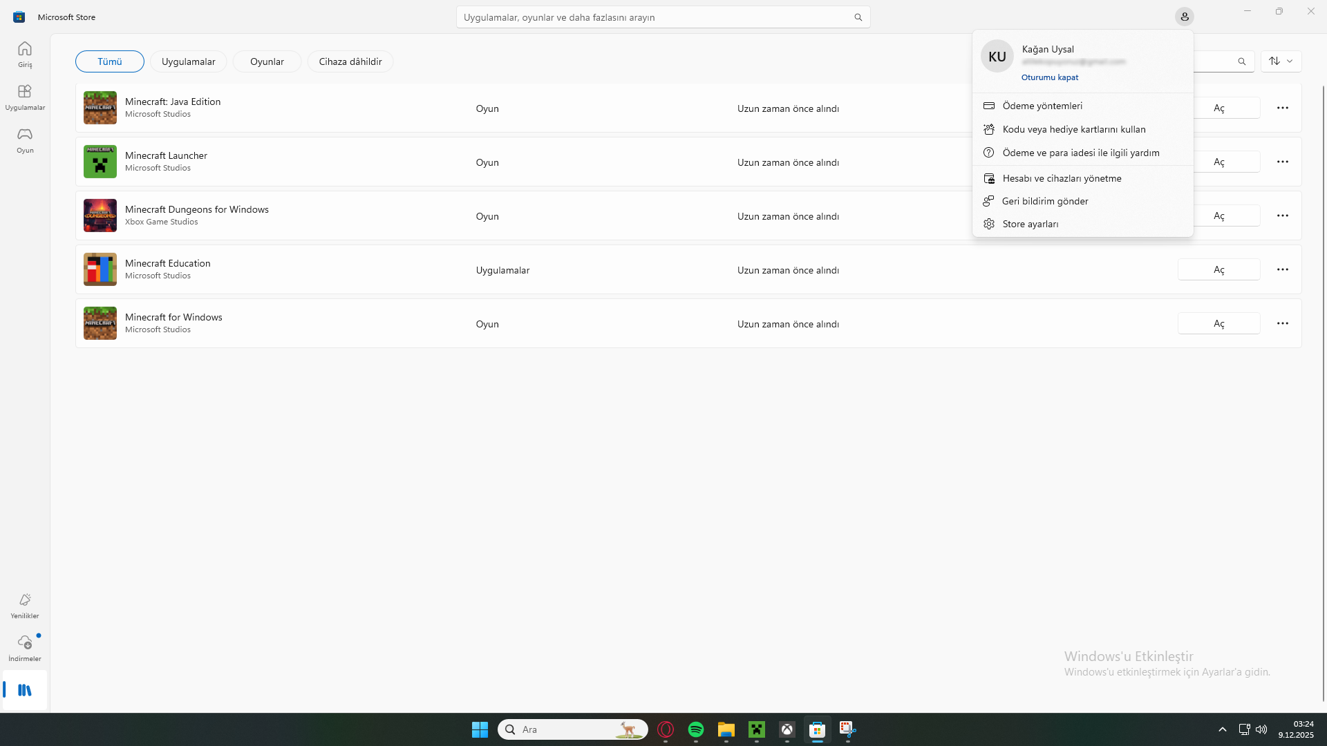 Kullanıcının resmi