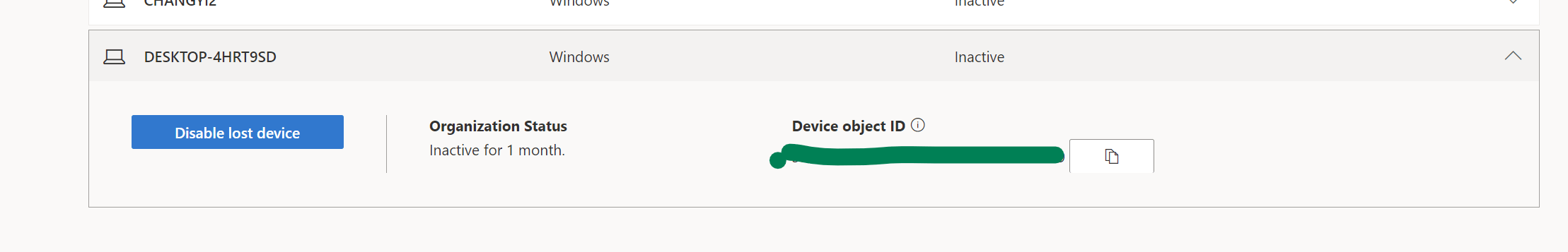 Device became inactive in MSFT account device page, but I need ...