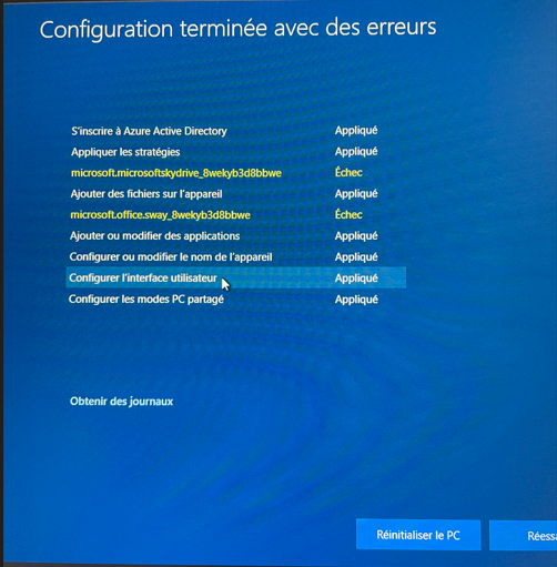 intune Setup completed with errors microsoft.office.sway8wekyb3d8bbwe ...