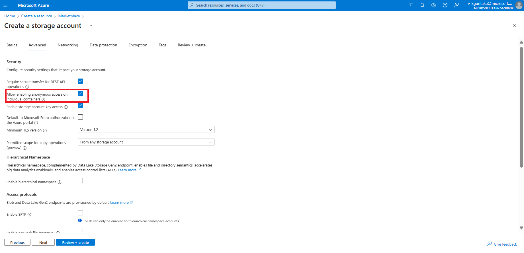 Unable to upload image in the container under a storage account ...