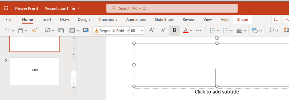 Help, Segoe UI Bold displays a missing warning in PowerPoint online ...