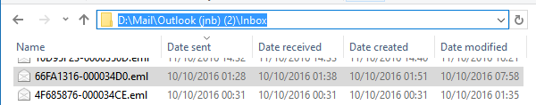 Windows Live Mail has received date set well into the future e.g. 01/01 ...