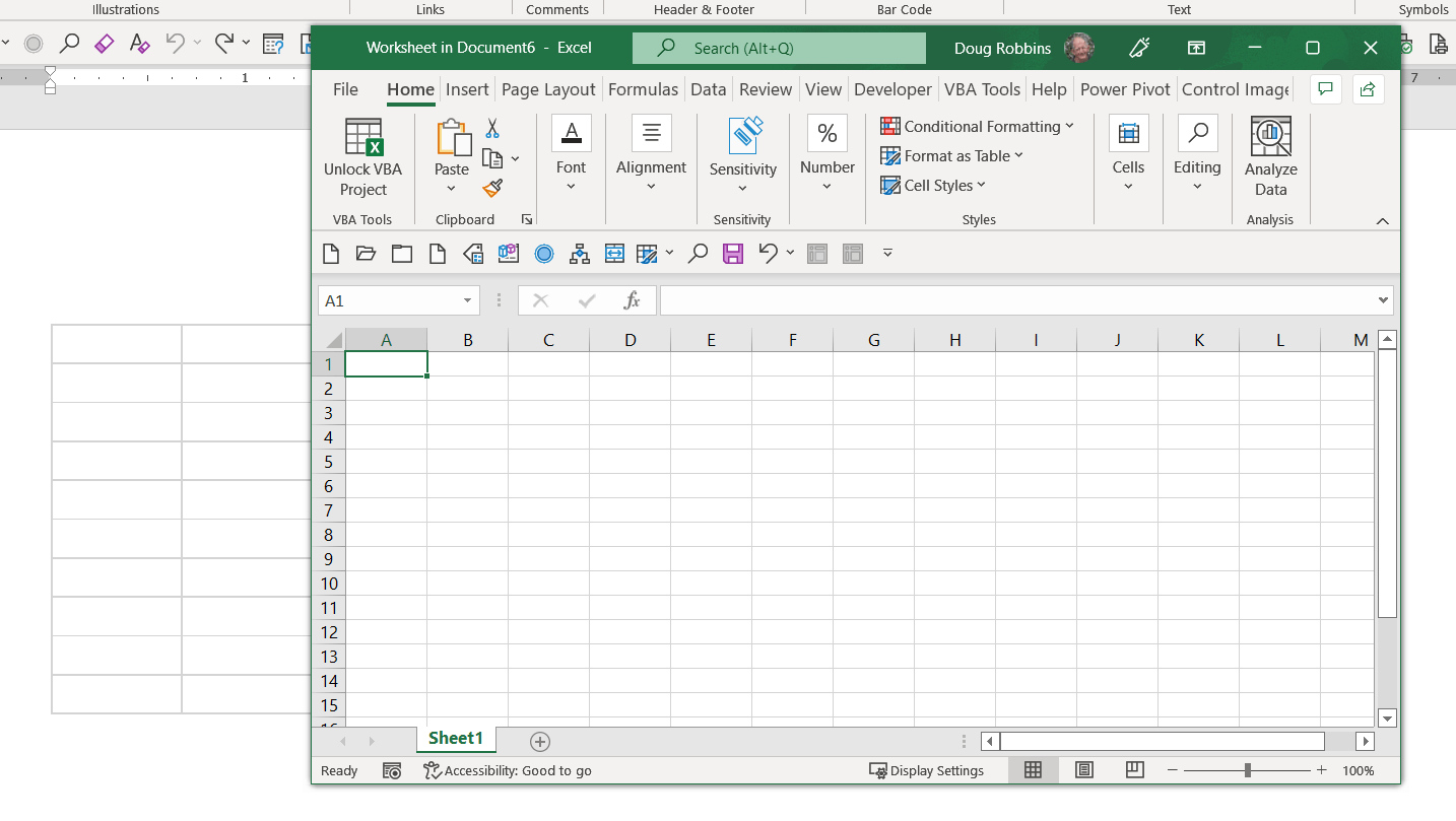Cannot effectively close an embedded spreadsheet object inserted in a ...