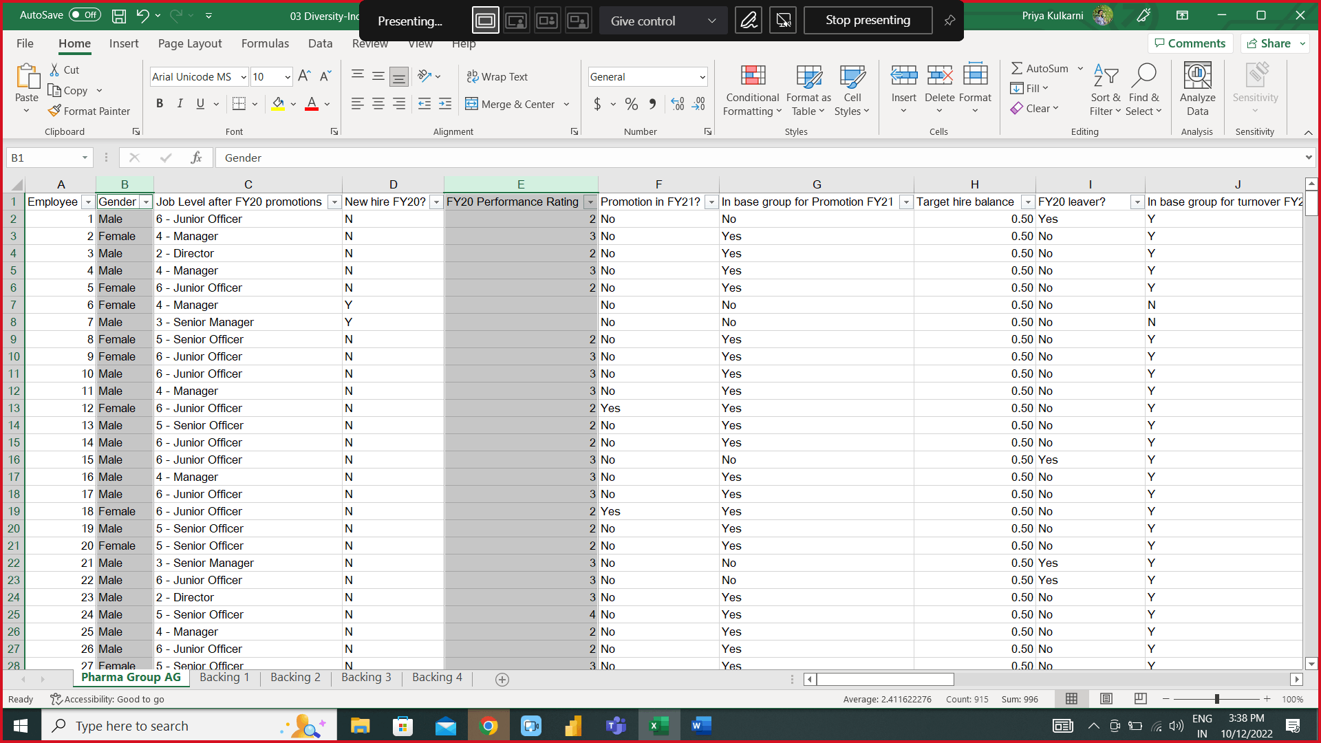 How to calculate average performance rating - Microsoft Q&A