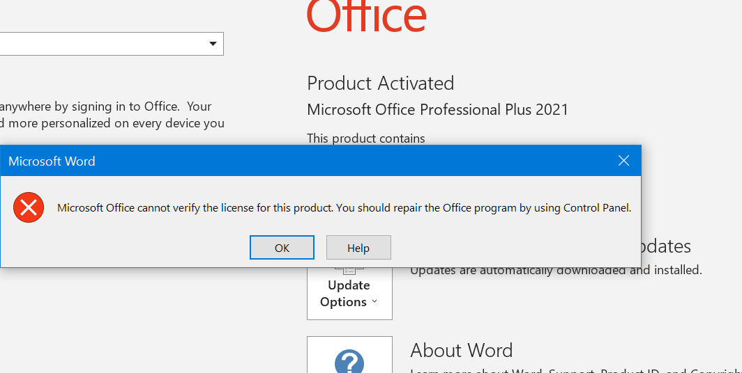 Office activation issues. I have now two products activated but still ...