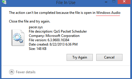 System files open in Windows Audio - Microsoft Q&A