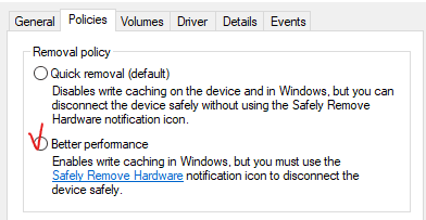 How to get the Safe To Remove Hardware message to show on screen ...