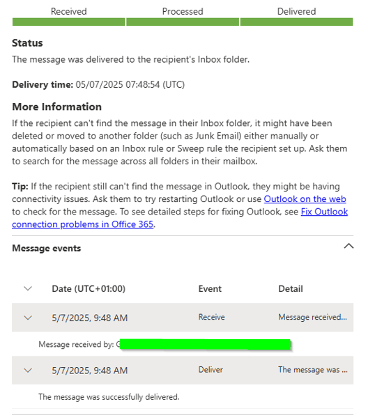 Email disappears from inbox Outlook 365 - Microsoft Q&A