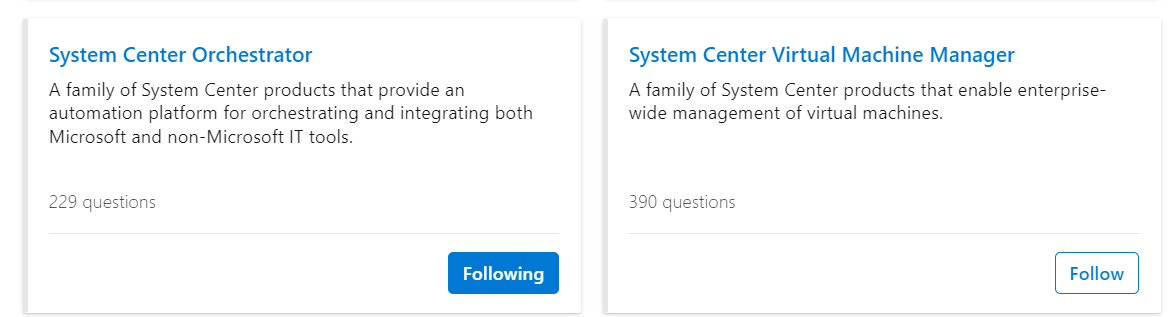 Suggestion: System Center Operations Manager tags on Microsoft Q&A ...