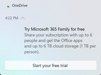 How to disable advertising notifications from OneDrive app? - Microsoft Q&A