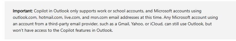 How do I change the email account that usues co-pilot in Outlook ...