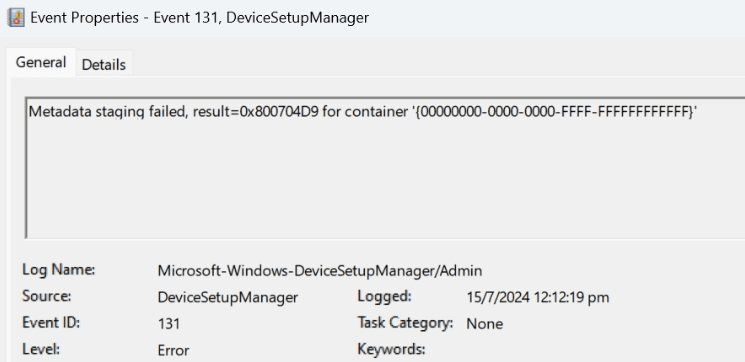 About the Blue Screen and 'Your device ran into a problem ...