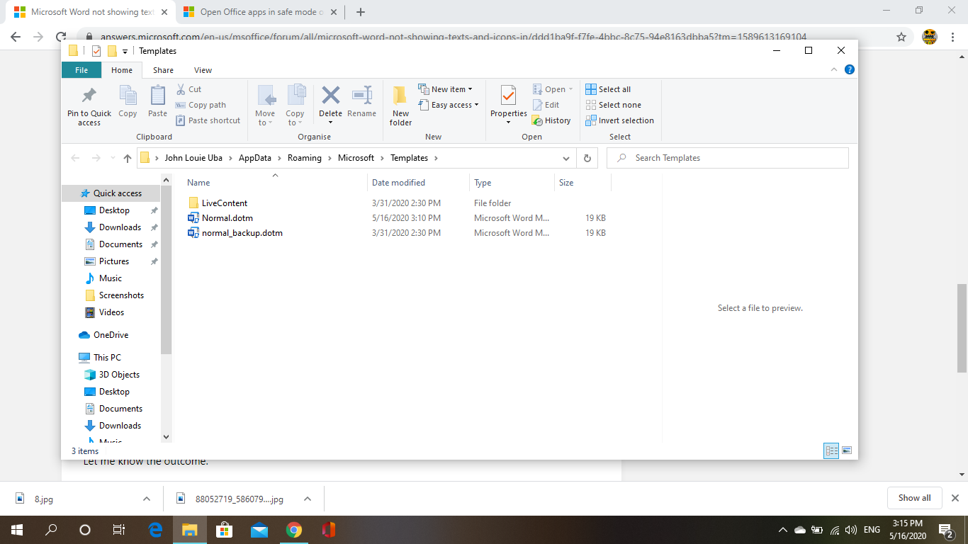 Microsoft Word not showing texts and icons in screen!!! - Microsoft Q&A