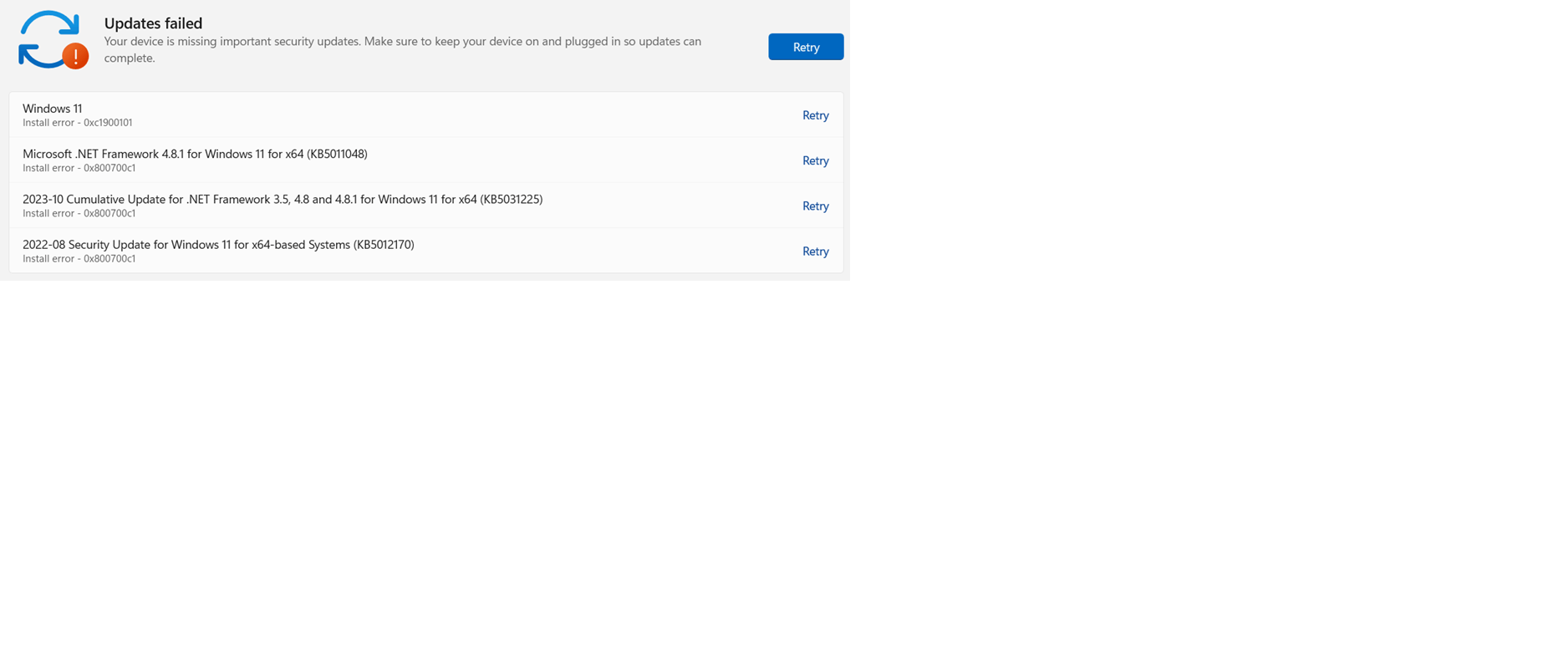 I cannot update windows from 21h2. - Microsoft Q&A