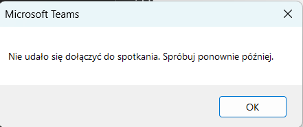 nie mozna dolaczyc