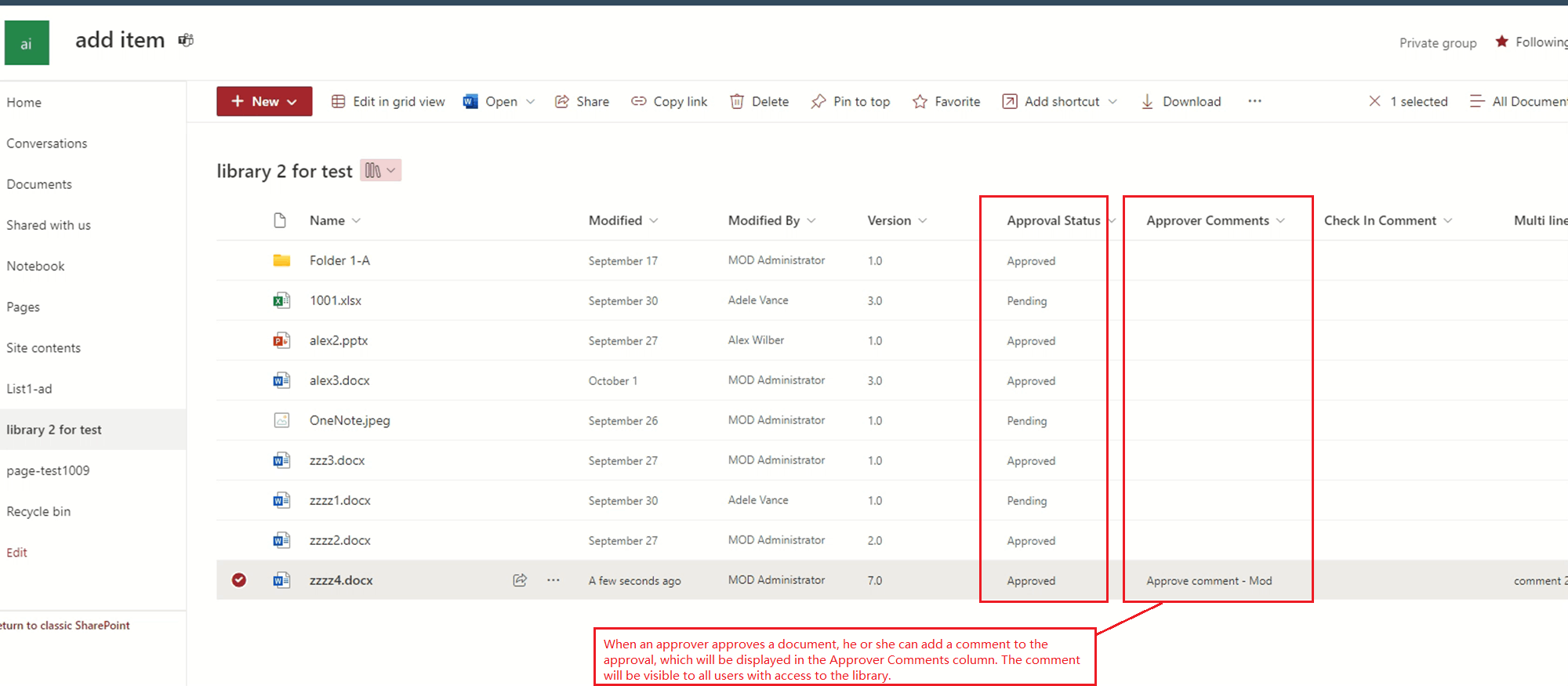 How or where can we view the comments when reassign the approval ...
