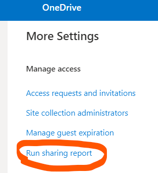 Run sharing report on Onedrive for Business - Microsoft Q&A