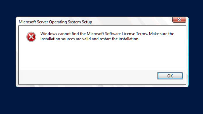 install WS error