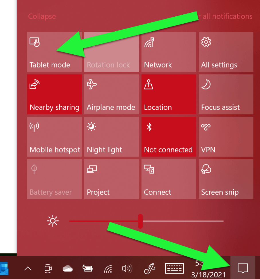 Changing the default start screen from "desktop" view to "tile" view ...