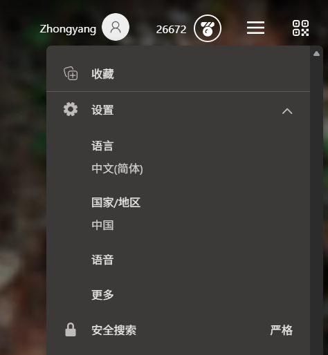 Bing地区与语言