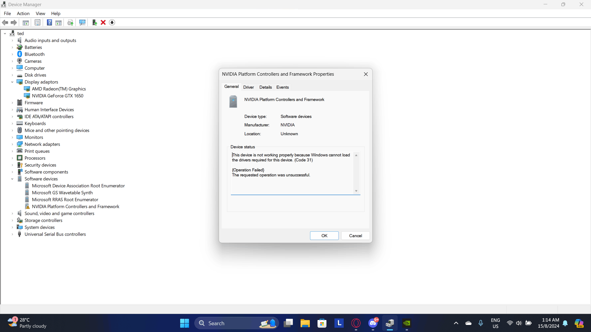 Ive got problem with my microsoft basic display adapter it said code 31 ...