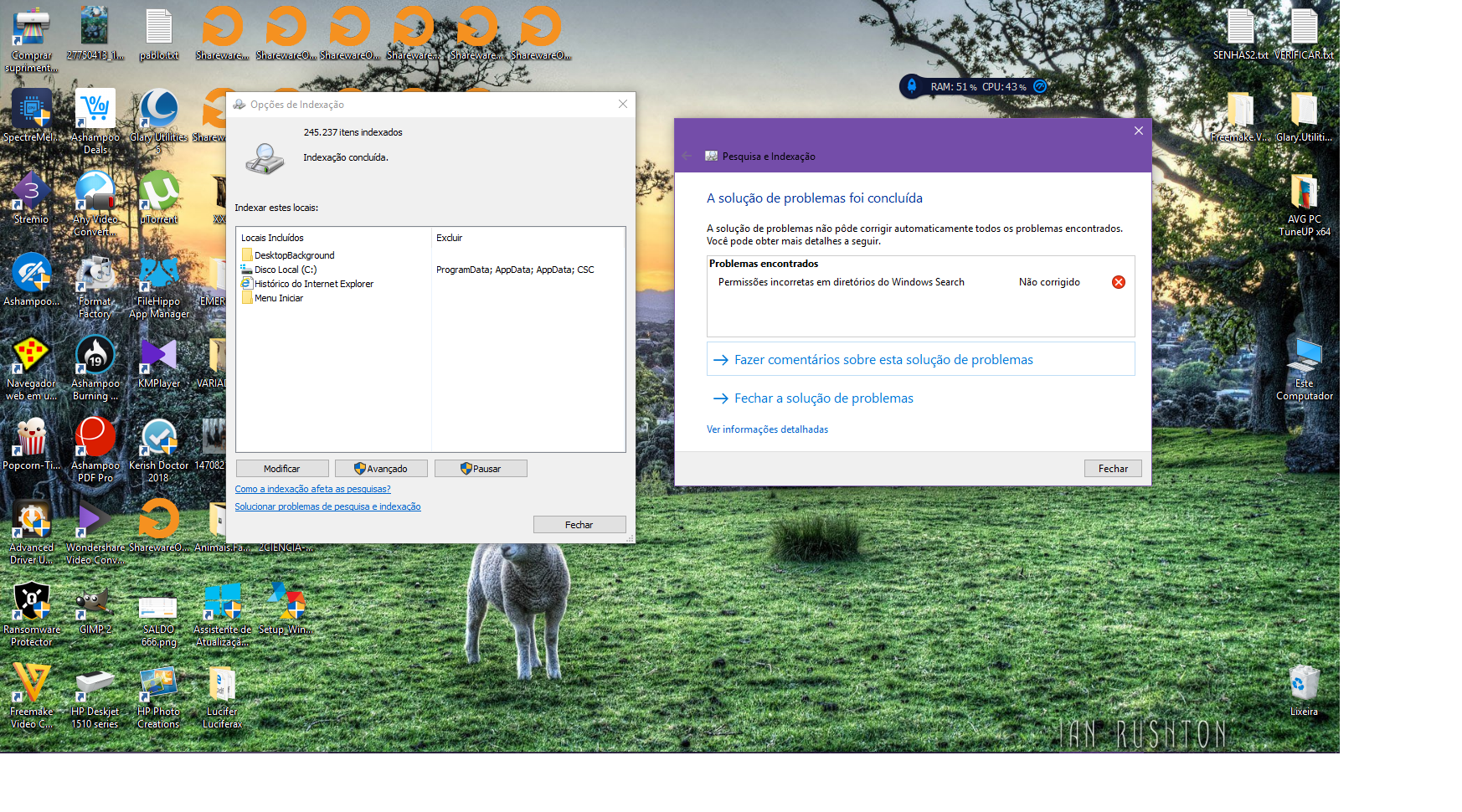 Como resolver o erro no Windows Search: 