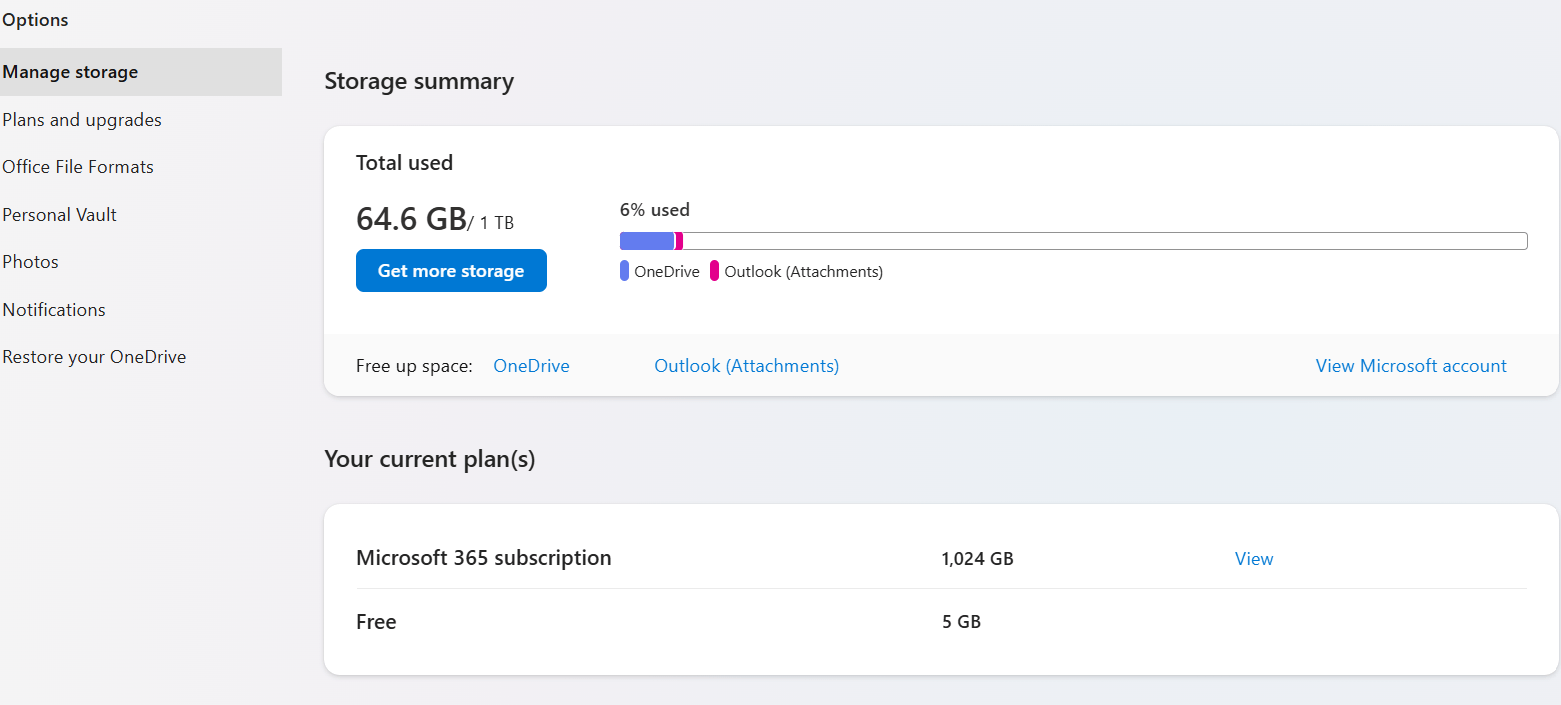 Out of storage with 1 TB ??? - Microsoft Q&A