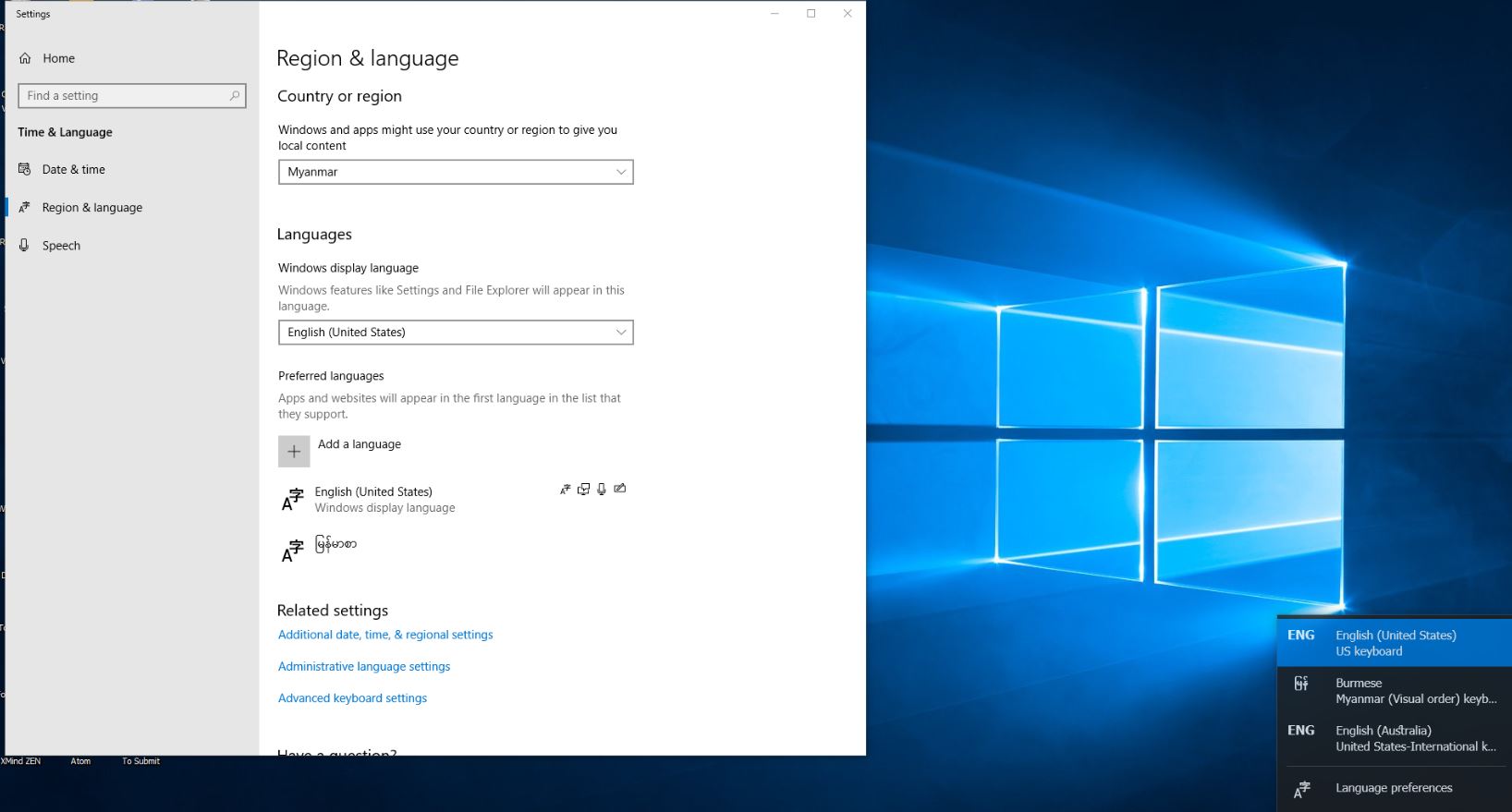 Region pop up windows and language preference problems. - Microsoft Q&A