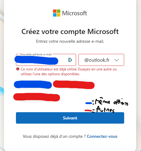 Création de compte