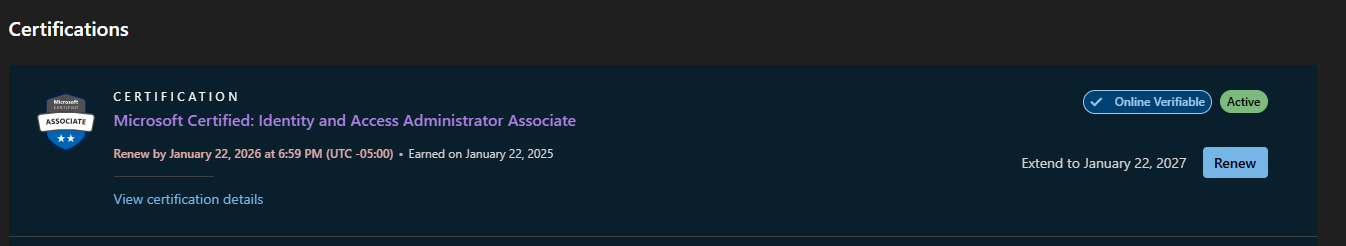 Proof I have it with prompt to renew