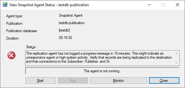 sql-publication-snapshot-agent-not-running