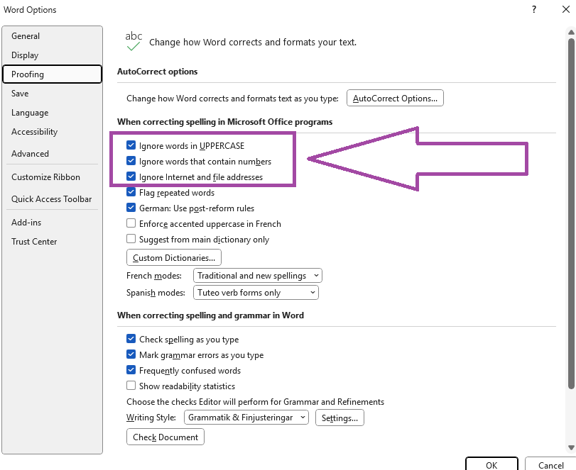 Automatic Spell Check Stops Checking in Mid Document. - Microsoft Q&A