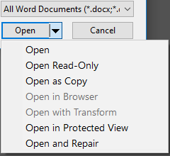 How do I open a Microsoft Word document, it is telling me Incorrect ...