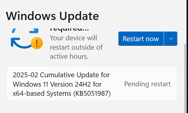 Same Windows update keeps asking for restart - Microsoft Q&A