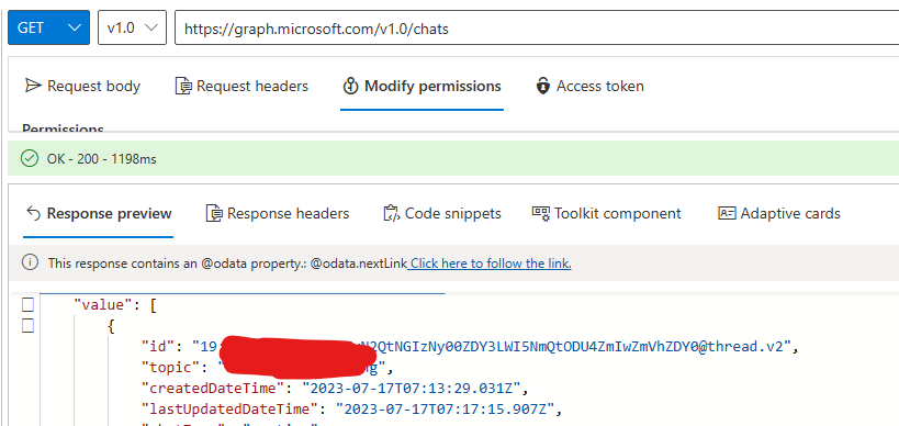 Unable to all installed apps in channel using graph API - Microsoft Q&A