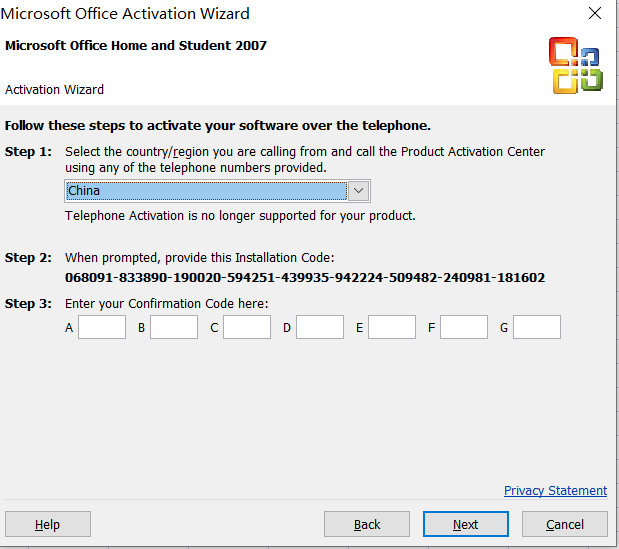电话激活office2007 - Microsoft Q&A