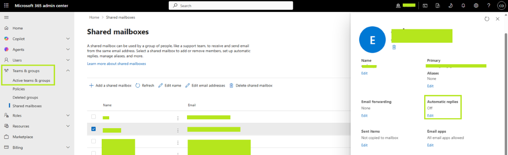 Turn off a generic mailbox OOO - Microsoft Q&A