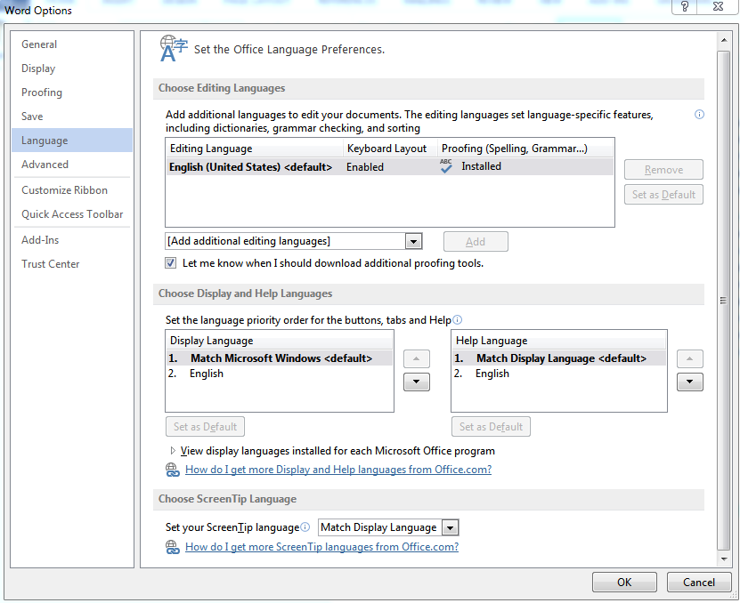 Proofing Exceptions Gone Wrong - Word 2013 - Microsoft Q&A