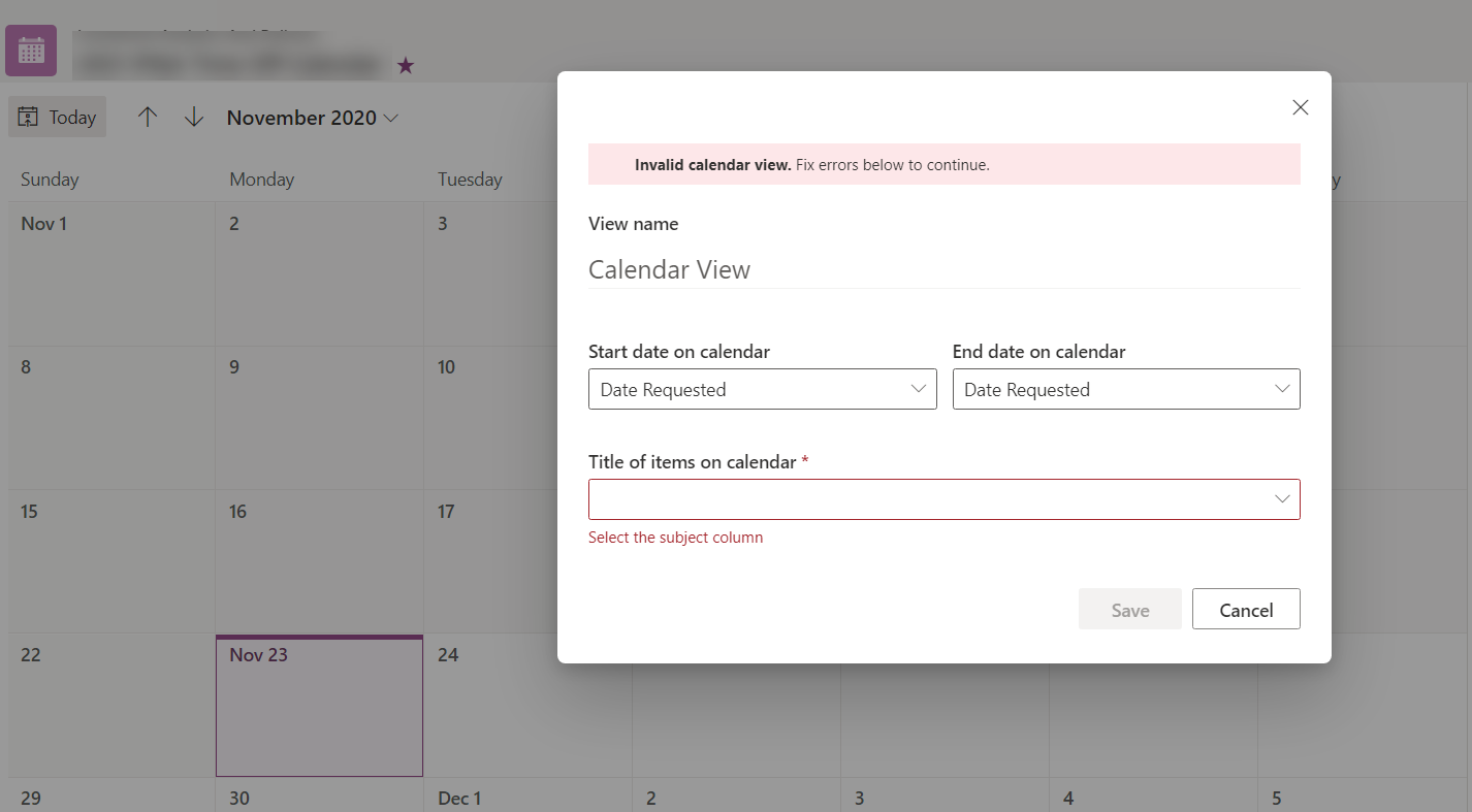Microsoft Lists Calendar View doesn't pick up events from my list ...