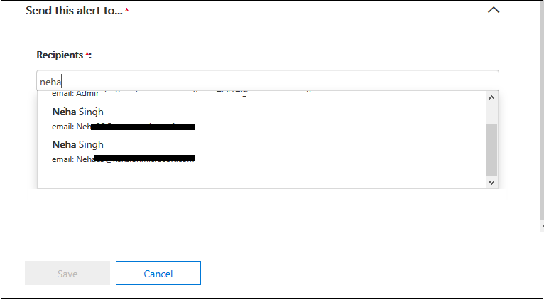 Activity Alerts Recipients not showing - Microsoft Q&A