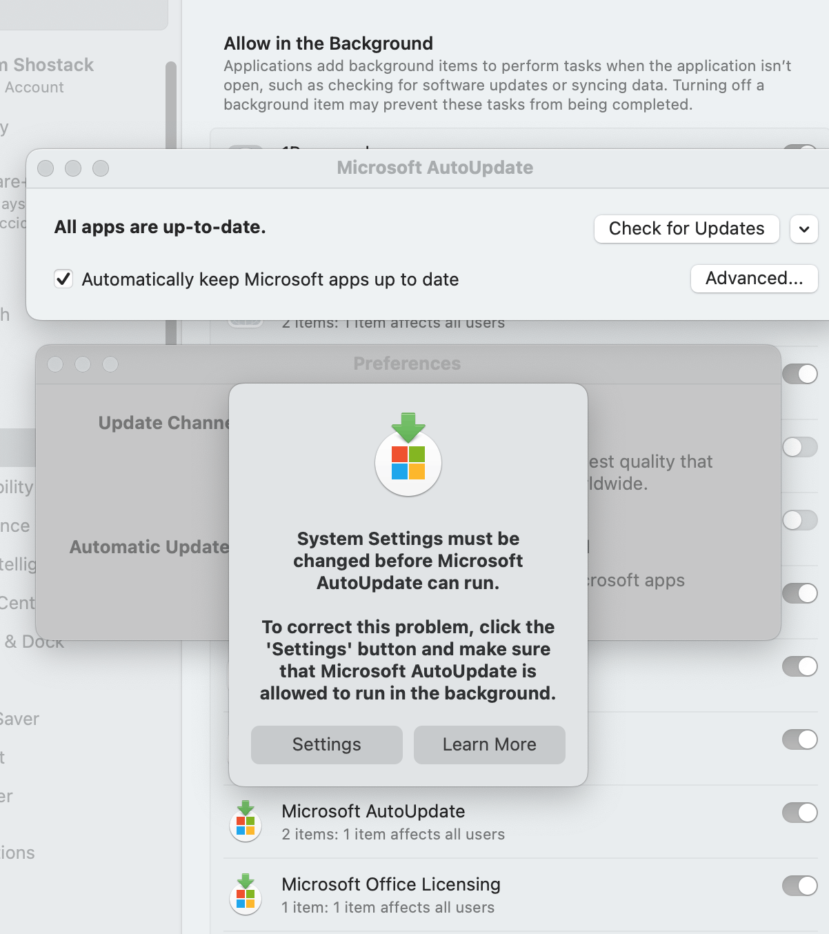 Please fix Microsoft Autoupdate's behavoir and dialog (MacOS ...
