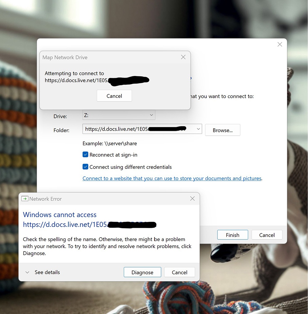 Issues with mapping Onedrive as a Network Drive. - Microsoft Q&A