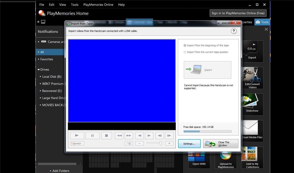 Sony HDR-FX1 video camera is not recognized in Windows 7 (using 1394 ...