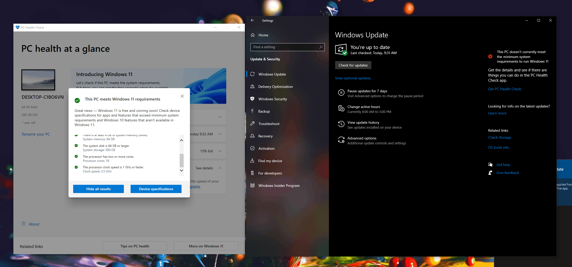 microsoft pc health check windows 11 upgrade