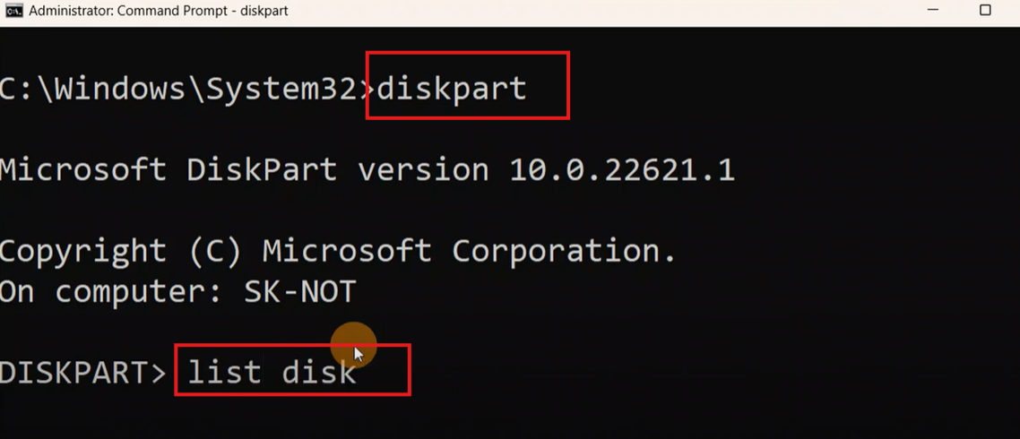 diskpart