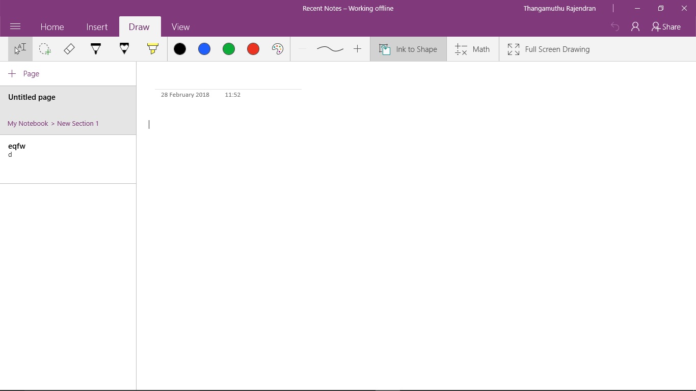 OneNote 2016-To draw a straight line - Microsoft Q&A